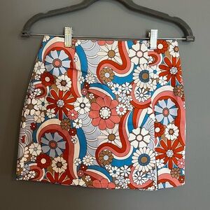 Printed Mini Skirt